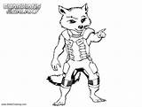 Rocket Galaxy Coloring Guardians Pages Raccoon Kids Printable Color Adults Print sketch template