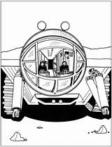 Coloring Walker Moon Pages Space Travel Fun Kids sketch template