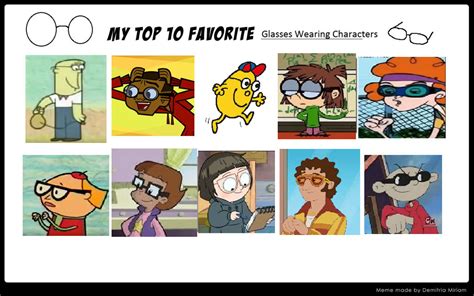 other top 10 favorite glasses wearing characters by