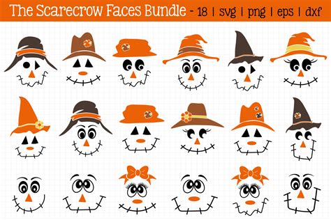 printable scarecrow faces printable templates