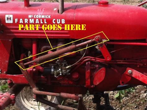 pair  front cultivator spring lift arms  farmall cub tractors