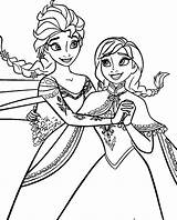 Frozen Coloring Pages Elsa Easy Disney sketch template