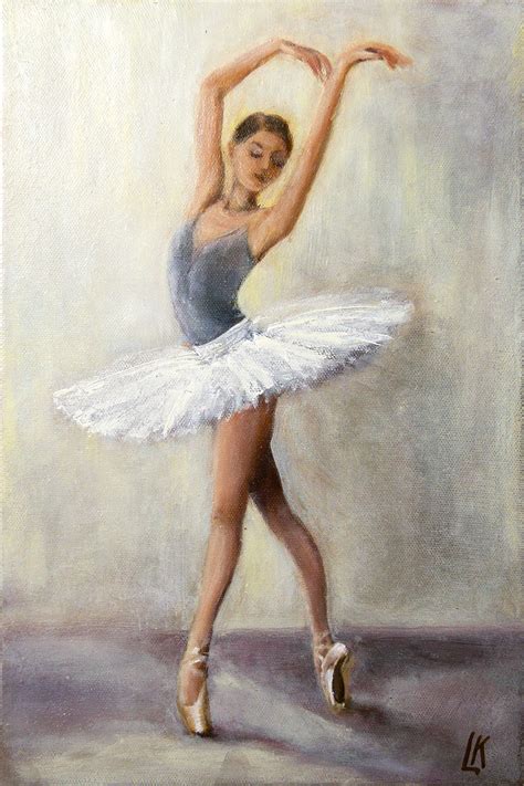 dancing ballerina oil painting  canvas realistic ballerina etsy