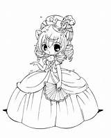 Coloring Chibi Pages Anime Comments Princess sketch template