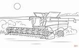Deere Ausmalbilder Traktor Drawing Mahdrescher sketch template