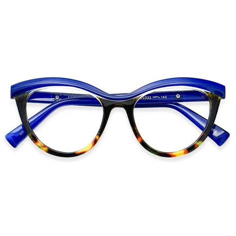 97565 Cat Eye Blue Eyeglasses Frames Leoptique