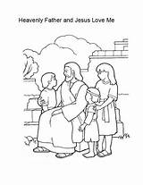 Jesus Coloring Pages Loves Father Heavenly Color Children Kids Printable People Sheets Luna Drawing Getcolorings Print Template Getdrawings sketch template