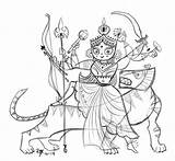 Durga Maa Devi Puja Lakshmi Bengali Deity Saraswati Madhubani Nucifera Nelumbo Dewi Anyrgb sketch template