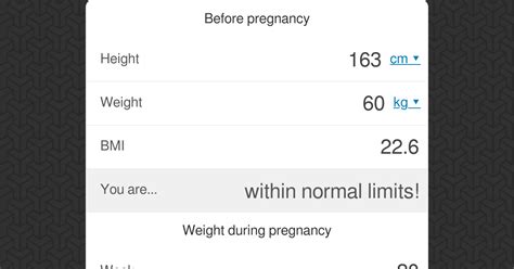 pregnancy weight gain calculator omni