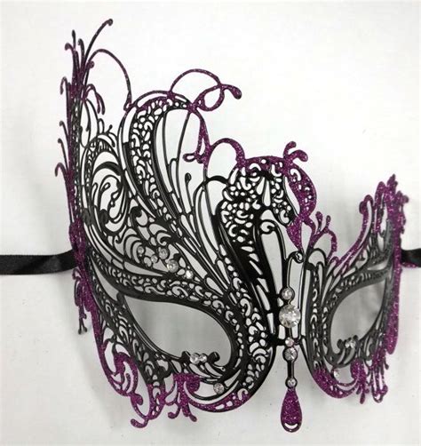 Swan Princess Masquerade Mardi Gras Metal Filigree Masque En Etsy