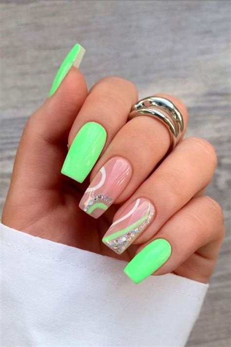 pastel short nails   loving  summer    neon nails short acrylic