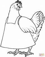 Coloring Pages Hen Drawing Chicken Printable Crafts Cooking sketch template