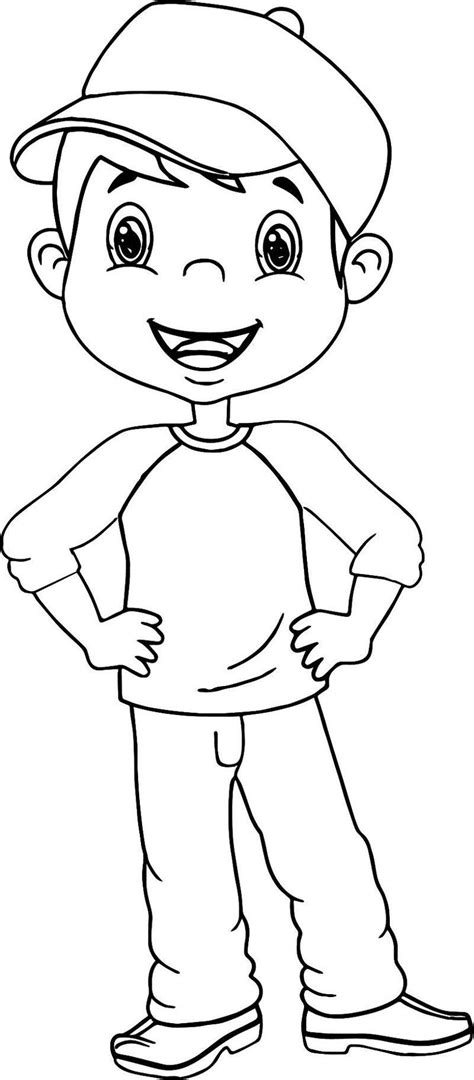 coloring page boy cartoon coloring pages coloring pages  boys