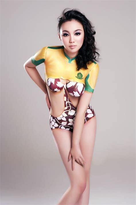 Asian Cute Idol World Cup 2010 Body Paint Girls