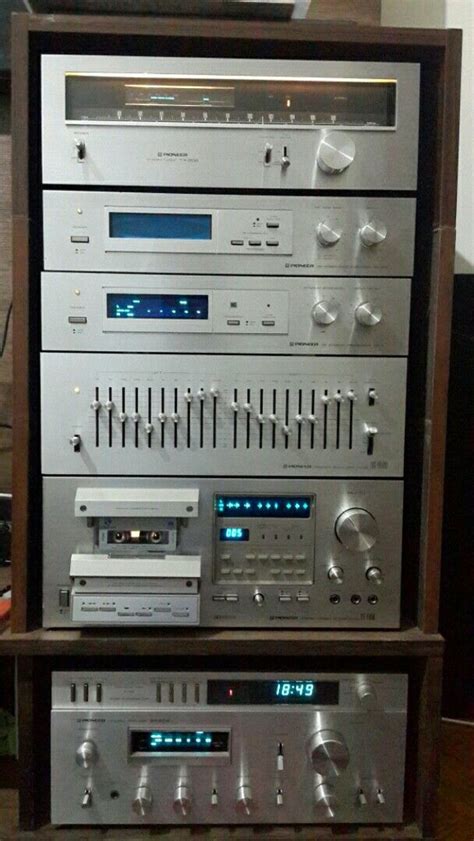 pioneer vintage hifi set  aparelho de som radio antigo  fi