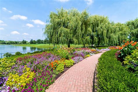 chicago botanic garden   walk  beautiful gardens  discover thousands  plants