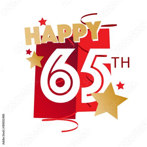 Happy 65th Birthday Stock Vector Adobe Stock