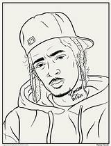 Hop Rap Drawing Dope Rappers Printable Outline Nipsey Hussle Cube Juxtapoz Tupac sketch template