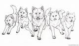 Wolves Howling Wolfpack Coloring4free Dxf Eps Clipground sketch template