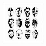 Masks Coloring Africa Pages African Adult Adults Color Different Printable Birds sketch template