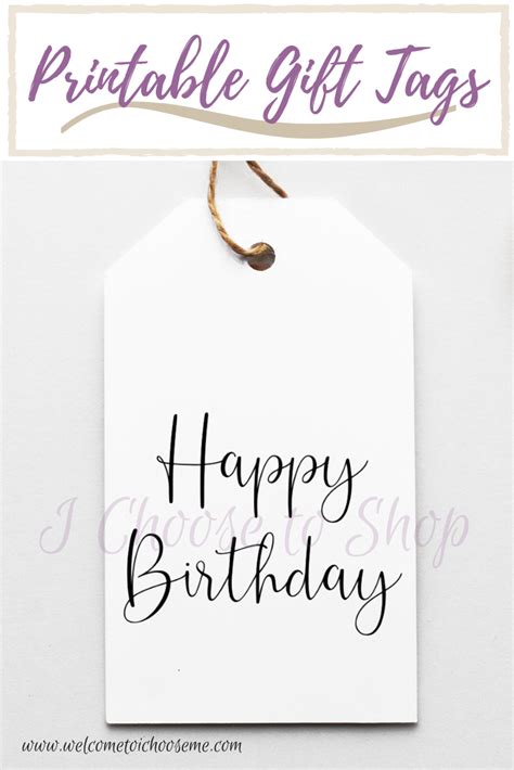 printable happy birthday gift tags celebrate birthdays  style