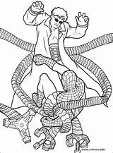 Aranha Homem Inimigo Octopus Garras Duende Araña Doktor Colorearrr Tudodesenhos Contra sketch template