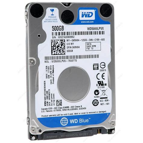 western digital scorpio blue 500 gb 5400 rpm 2 5 wd5000lpcx hard drive sata 718037810775 ebay