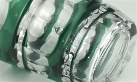 c 1930s val saint lambert green overlay decanter and glasses set 97280