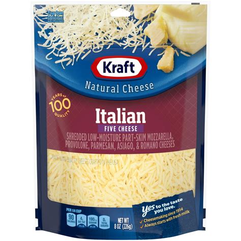 kraft italian  cheese blend shredded cheese  oz bag walmartcom