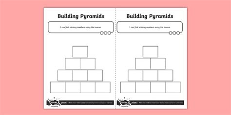 blank maths pyramid worksheet worksheet teacher