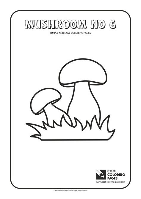 simple  easy coloring pages mushroom   easy coloring pages