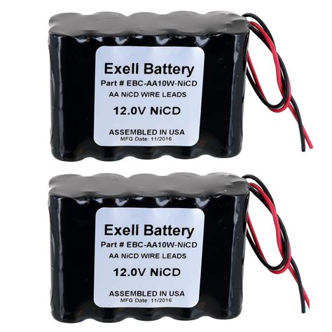 pc exell  mah xaa nicd battery pack  wire leads  ebay