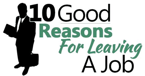 good reasons  leaving  job