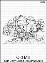 Watermill sketch template