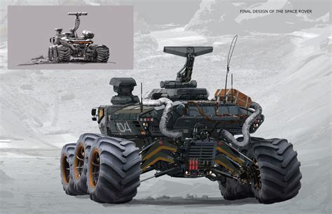 artstation space rover longque chen sci fi vehicle futuristic cars sci fi concept art