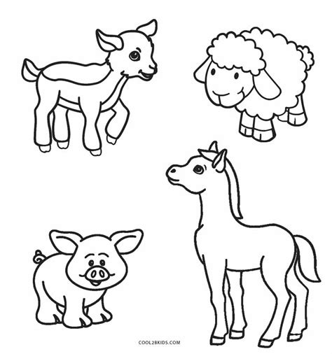 printable farm animal coloring pages  kids coolbkids