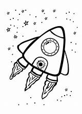 Coloring Pages Space Rocket Kids Ship Drawing Spaceship Clean Shuttle Printable Cartoon Colouring Theme Simple Nasa Print Galaxy Environment Sheets sketch template
