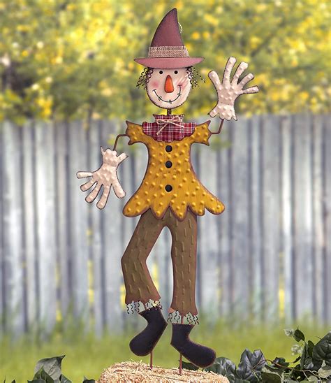 The Lakeside Collection Silly Waving Scarecrow Garden Stake