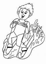 Coloring Water Pages Skiing Kids Hazard Ben Clipart Popular Library sketch template