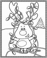 Clumsy Raindeer Reindeer sketch template