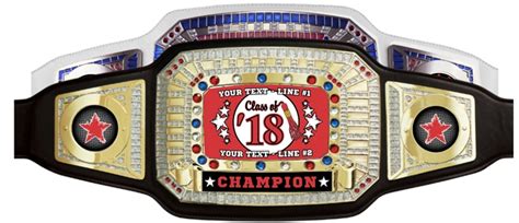 graduation champion belt  custom text