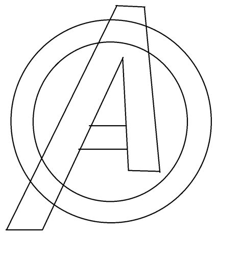 avengers symbol coloring pages sketch coloring page