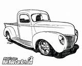 Pickup S10 F100 1952 1969 1932 Camiones Foose Flames sketch template