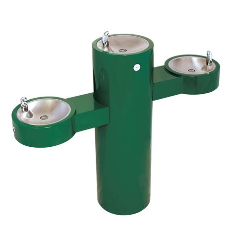 standing tri level outdoor drinking fountain