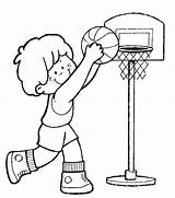 Basketball Coloring Print Pages Kids Printable Color sketch template