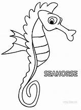 Seahorse Coloring Pages Cartoon Drawing Printable Kids Cool2bkids Paintingvalley sketch template