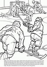 Hockey Coloring Pages Ice Winter Sports Goalie Olympics Printable Extreme Sheets Adult Welcome Colouring Goal Book Color Dover Publications Drawing sketch template