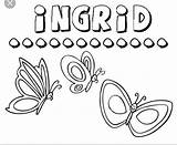 Naam Ingrid Downloaden Uitprinten sketch template