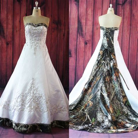 Camo And White Wedding Dress Camo Wedding Dresses Trend Camo Wedding