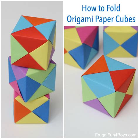 heres  fun paper folding project   simple origami cubes  cubes  built